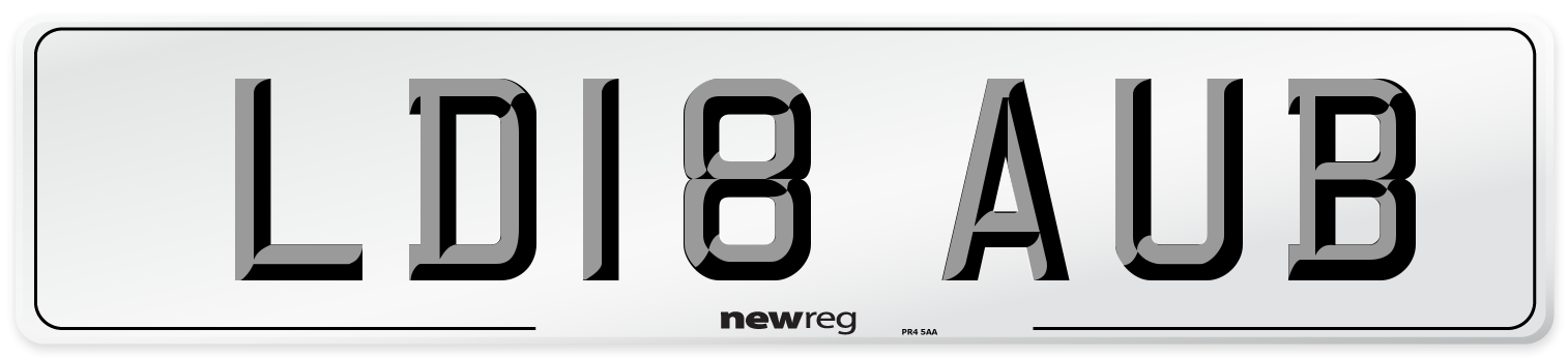 LD18 AUB Number Plate from New Reg